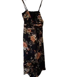 Lulus Navy blue Floral Print Dress